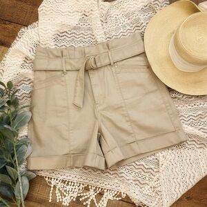 High Waist Belted Casual Shorts (The 5" SHORT) with STRETCH